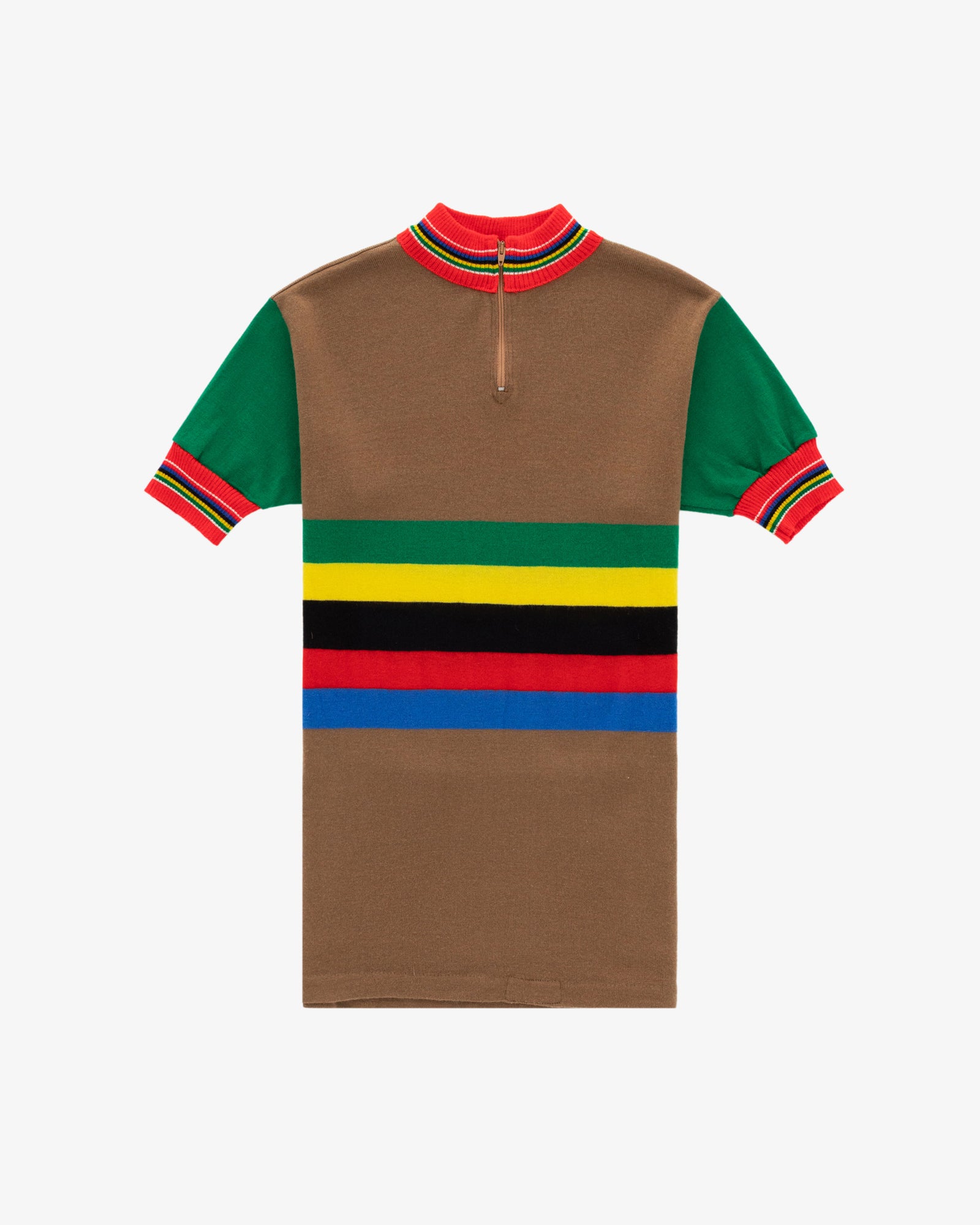 Vintage Color Blocked Cycling Jersey