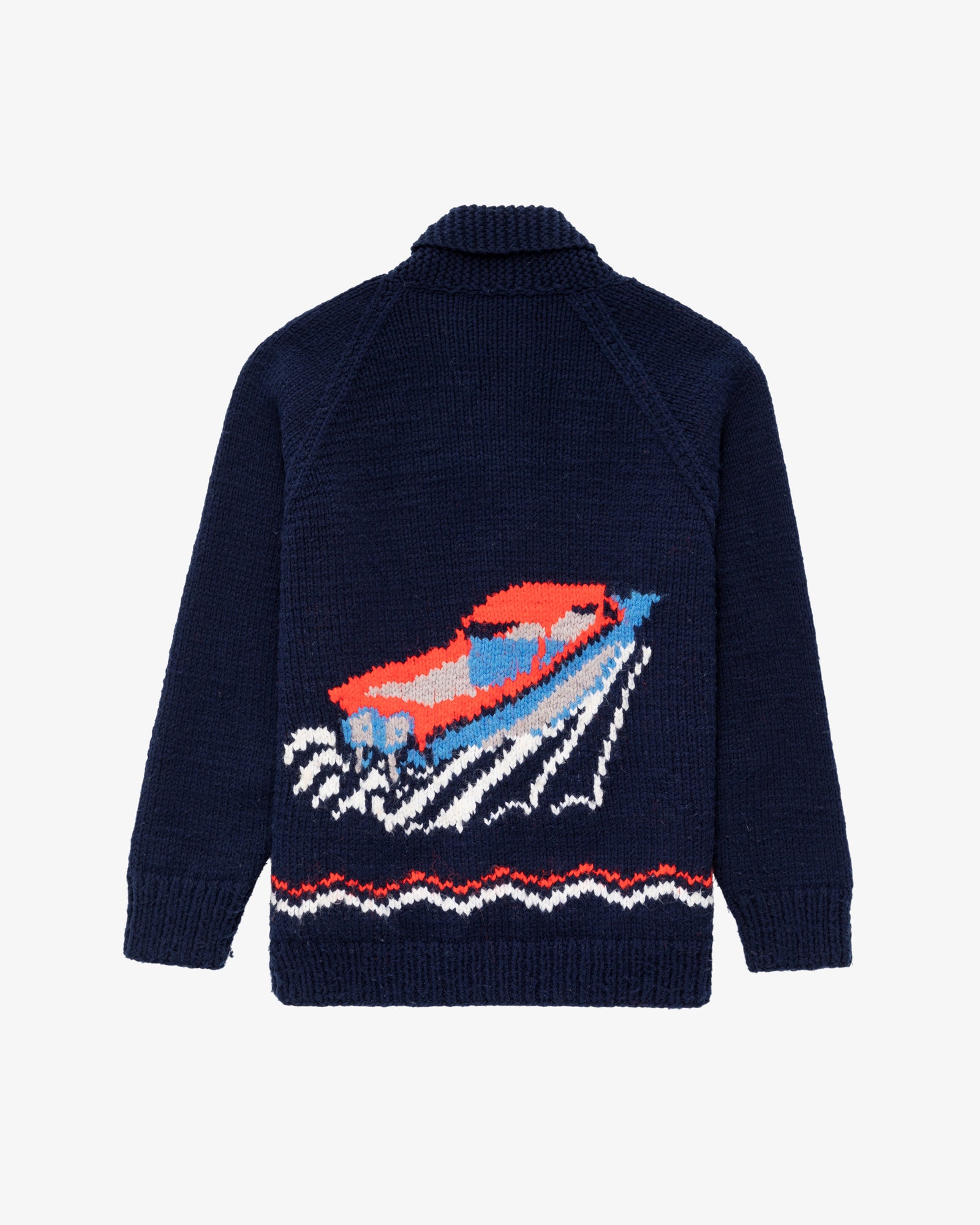 Vintage Wool Nautical Zip Up Sweater