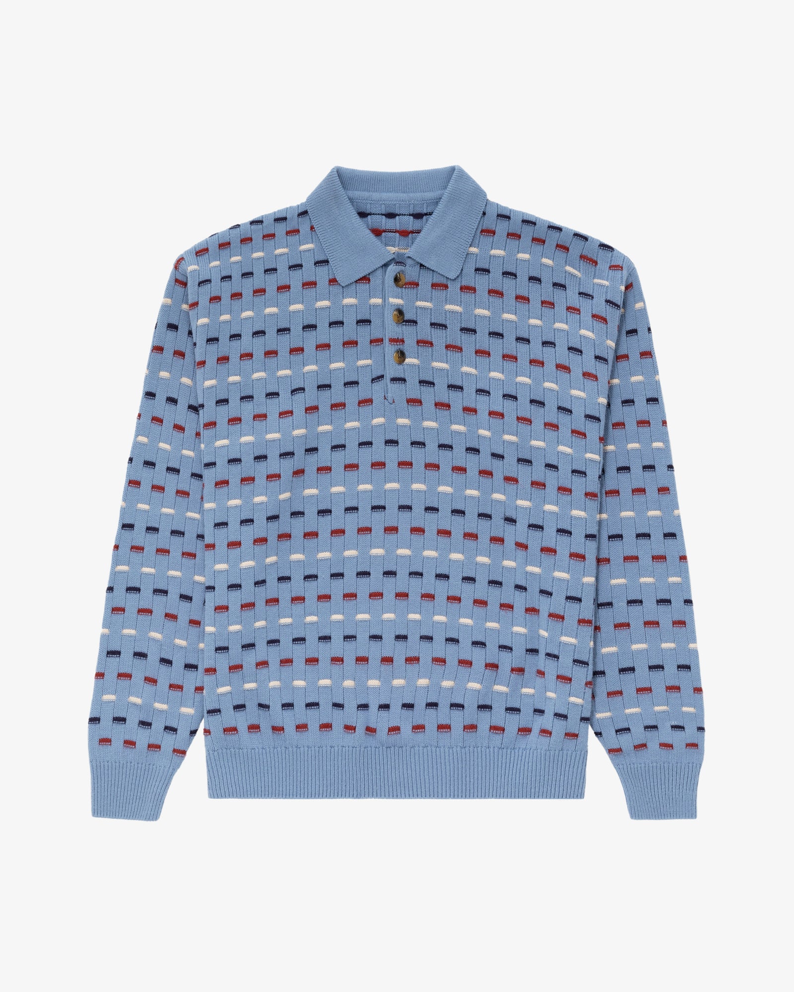 Vintage Knit Polo Rugby Sweater