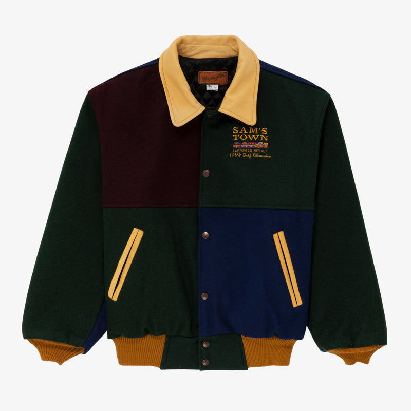 Vintage Wrangler Color Blocked Varsity Jacket